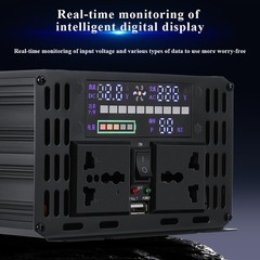 16000W Car Power Inverter DC 12V To AC 110V Pure Sine Wave Solar Converter LCD