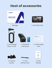AZDOME M17 Dash Cam Full HD 1080P Wi-Fi Front Camera Night Vision Wifi IPS