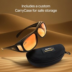 Headlight Glasses with Polarized LED GlareCut Technology 501-45-46mm, Black