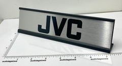 JVC Stereo Desk Sign – Custom Silver Aluminum