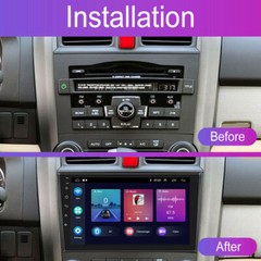 Apple Carplay Android 15 Car Stereo Radio GPS Navi + Cam For Honda CRV 2007-2011