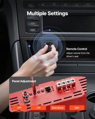 VEVOR Monoblock Car Amplifier Class D Subwoofer Amplifier 3000W RMS 1/2/4 Ohm