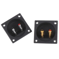 1PC Speaker Box Terminal 2-Wire Round Spring Cup Connector Subwoofer Enclosure