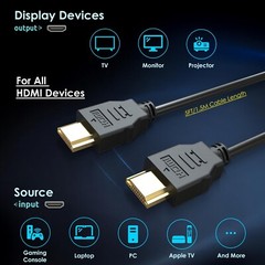 5 Pack 3ft HDMI Cable 4K 1080p High Speed Lot for TV PS5 PS4 Xbox PC MonitorBulk