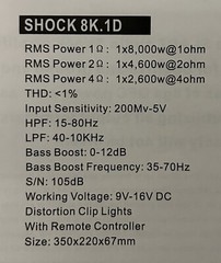 SLAPZ CAR AUDIO Shock 8K 8000 Watt Mono amplifier 1 Ohm Full Bridge