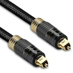 FosPower Braided Toslink Digital Fiber Optic Optical Audio Cable SPDIF Dolby DTS