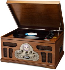 SoundBeast All-in-One Turntable – Record Player Bluetooth CD Cassette Tape FM