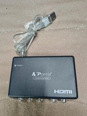 Portta N3CVTHR HDMI Converter Component YPbPr R/L Audio To HDMI Black Adapter