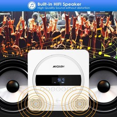 Portable CD/DVD Player Wall Mountable Music CD DVD Player FM Radio Built-in