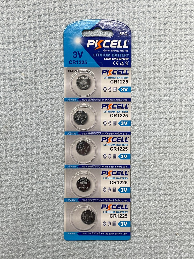 5 Pack CR1225 1225 PKCELL Lithium 3v Battery FACTORY FRESH 12/2028 FREE SHIPPING