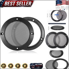 Lightweight 5-Inch Speaker Covers – 2PC Black Mesh Grills with Easy Installation