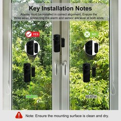 Door Window Alarm – 90dB Loud Home Security Sensor for Kids Safety, Burglar A…
