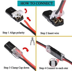 50pcs 2 Pin Waterproof Electrical Connector Car Automotive Wire Plug Terminal