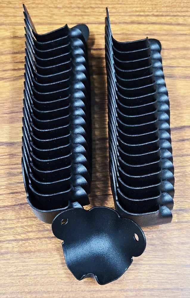 Lot of 38 2-Leg Cabinet Corner Textured Black Powder Coat Wrap Around RH-1520TB