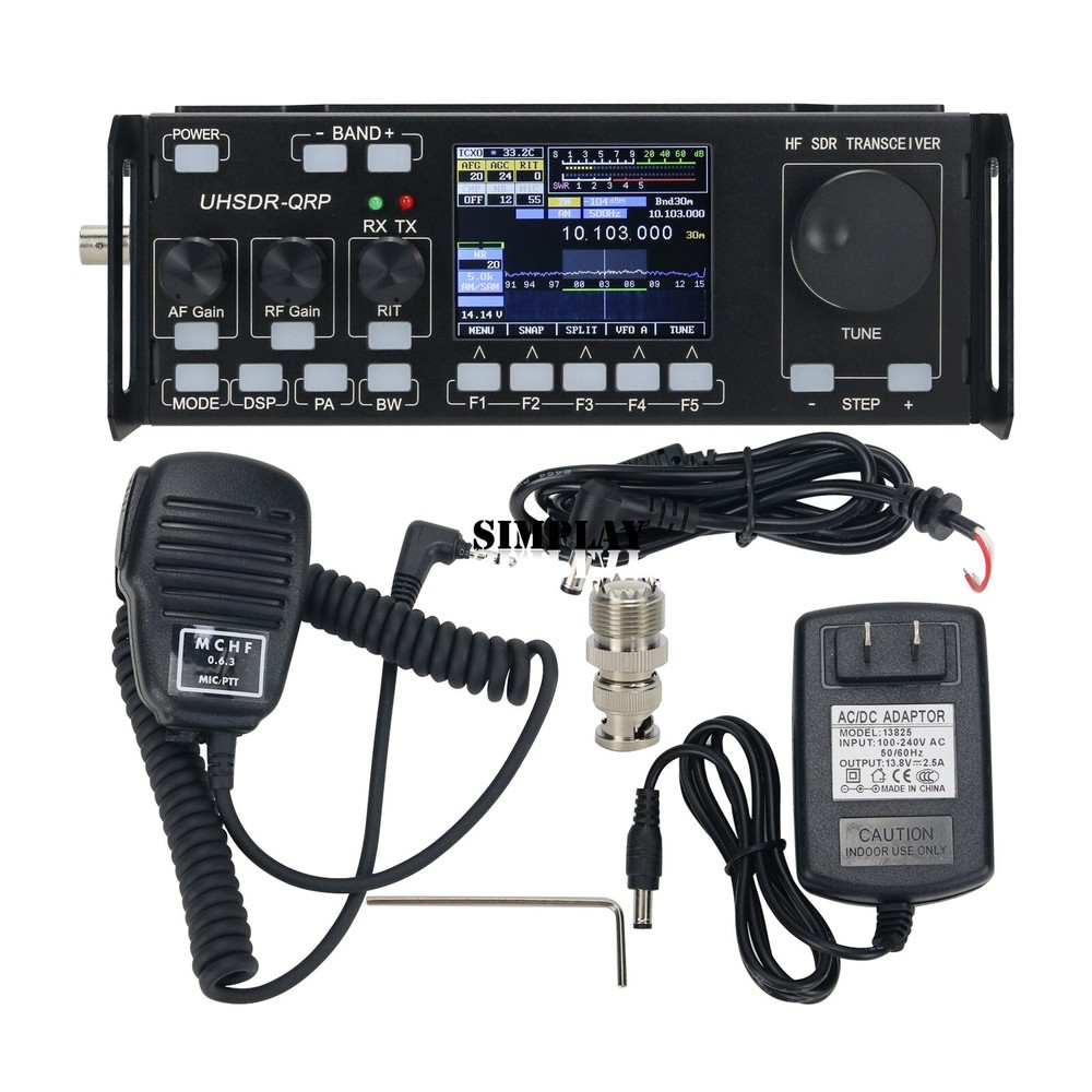 HamGeek MCHF V0.6.3 HF SDR Transceiver Amateur Ham Radio w/ Handheld Mic