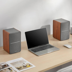 R1280T 42W Powered Bookshelf Speakers – Active Studio Monitors with Wood Finish