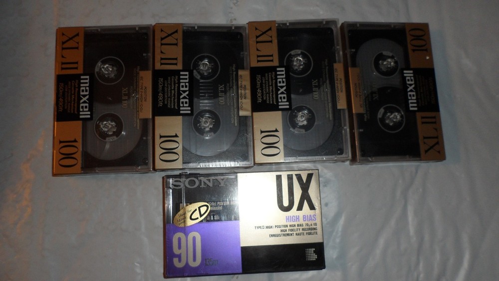 4 Maxell XLII High Bias Cassette Tape 100 Minutes Sealed New