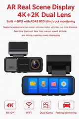 Dash Cam 4K Front & Rear Dash Camera w/ GPS WiFi | 64GB Included
