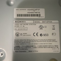 Sony IPELA SNT-EP104 IP/Network Video Network Station BNC/Ethernet DC12V