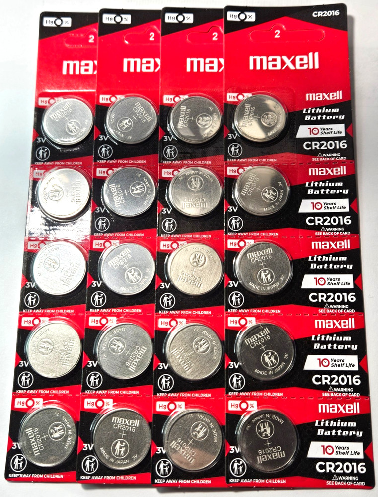 20 PK CR2016 MAXELL (MADE IN JAPAN) DL2016 ECR2016 (GREAT EXP 12/2036) FREE SHIP