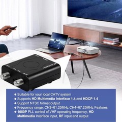 HDM61 HDMI to Coaxial Modulator NTSC CH4=67.25MHz for Game Switch Camera