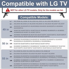 Elegant Replacement TV Legs for LG 49-55 Inch Models | Durable ABS with Screws