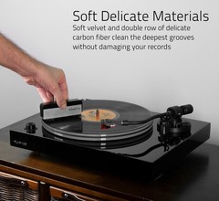 Fluance Vinyl Record Cleaning Kit with 2-in-1 Anti-Static Record & Stylus Brush