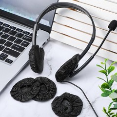 300 Disposable Headphone Covers Non Woven Sanitary Earphone Earpad Black 6.5cm