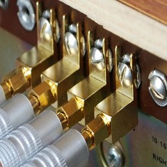 4x Gold Plated Copper Spade Fork Banana Plug Adapter Kits For HIFI Audio Cable