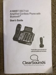 Clear Sounds Amplified Cordless Phone Bluetooth A1600BT RECHARGE BATTERIES ONLY