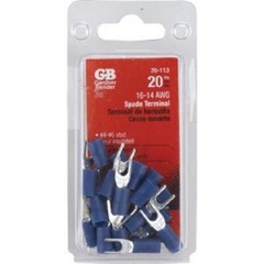 2-20pk-Gardner Bender 16 to 14 AWG #4 to #6 Yes Spade Electric Terminal 20-013