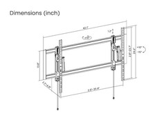 ynVISION.DESIGN Tilt TV Wall Mount for most Large TVs 55-105 in | Pulls Out 7in