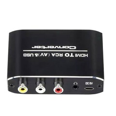 HDMI Input to RCA Output+3.5mm Audio Output HDMI to RCA Converter Adapter