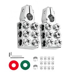 Battery Terminal Connectors 12 Way Top Post Clamps Positive Negative 8Awg 4 0Awg