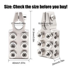 Battery Terminal Clamps 1/0 2 4 8 AWG Gauge 12-Way Connectors Positive Negative