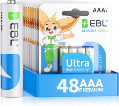 EBL AAA ,AA Alkaline Batteries 1.5V Lot of Triple A,10 Years shelf Life