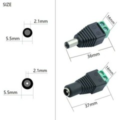 100PCS 12V DC Power Connector Power Jack Plug Adapter Barrel Connector for CCTV