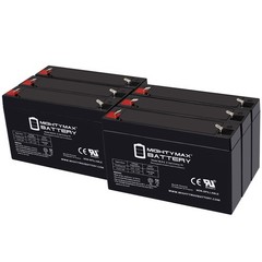 Mighty Max 6V, 9Ah, AGM, F2 Terminal Battery Replaces Dual Lite ML5S12V – 6 Pack