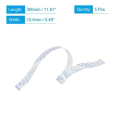 5Pcs FFC FPC Flat Flexible Cable 24 Pin 0.5mm 300mm for LCD Laptop