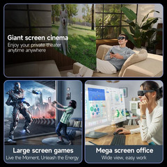 ENMESI V50 Smart Glasses AR Glasses 400 inch HD Giant Screen 3000Nits 50°FOV 79g