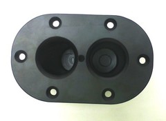 (2) Two DUAL PORT Metal DJ/PA Speaker Stand Internal Adapters 10° & 0° Top Hat