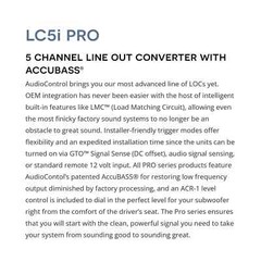 AudioControl LC5i PRO 5-Channel Line Output Converter/Line Driver w/ACR-1 Remote