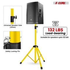 5 Core Speaker Stand Adjustable 31 to 36″ PA DJ Tripod Heavy Duty w 35mm Mount