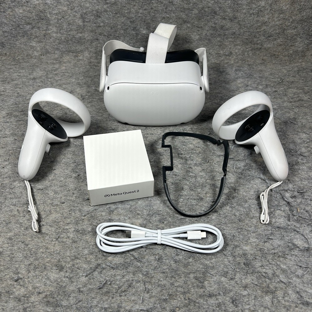 Meta Oculus Quest 2 128GB VR Headset W/ Controllers Tested & Working