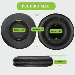70mm Ear Pads for Sony Headphones, Replacement Ear Cushions Fits for Sony MDR…