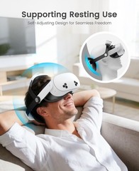 10000mAh Battery VR Head Strap for Meta Quest 2/Quest 3S/ 3 Enhanced Support