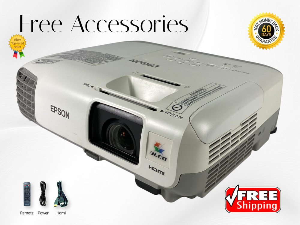 Epson PowerLite 97H 3LCD Projector 2700 Lumens 4K 16W Speakers iProjection App🔥