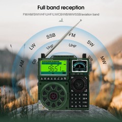 TR113 Shortwave Radio SSB Radio AM FM LW WB VHF UHF AIR CB Radio With Bluetooth