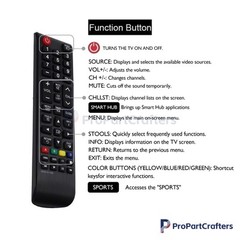 Fits Samsung All LCD LED HDTV Smart TVs Universal Remote Control BN59-01199F