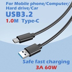 Mobile Hard Drive Charger Cable Type C 10Gbps 60W Fast USB 3.2 USB A to USB C